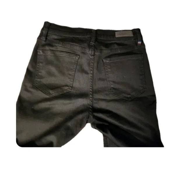 Etienne Marcel Black Skinny Jeans with Red Zipper